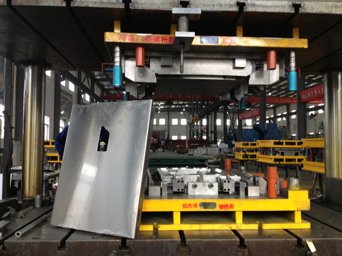 Punching and flanging forming of sheet metal die, etc.